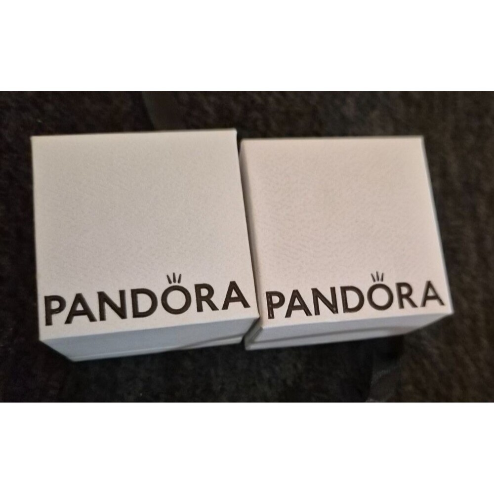 Lot of 2 Pandora Jewelry New Style Gift Packaging Charm Ring Podium Boxes ribbon